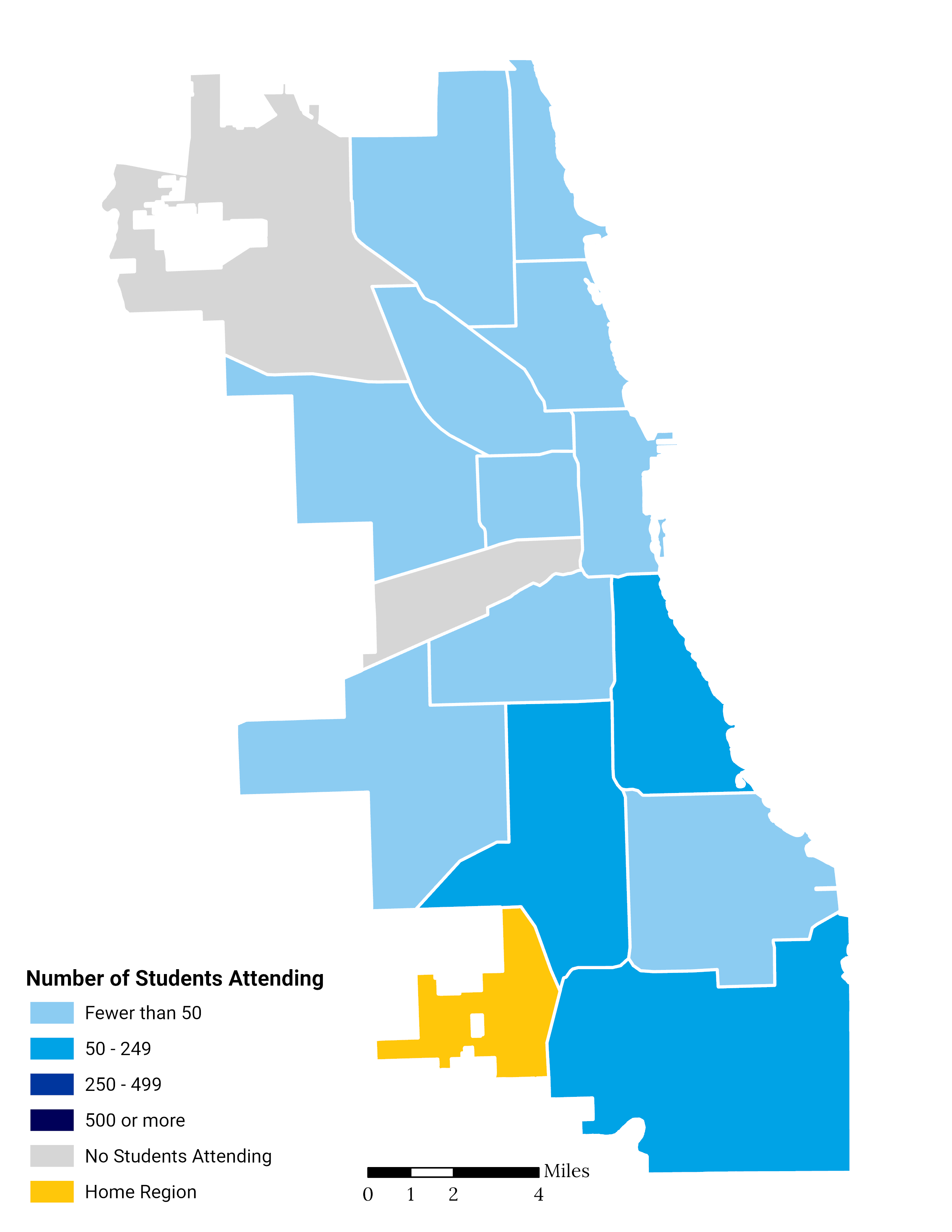 High School Choice Footprint Map Far Southwest Side