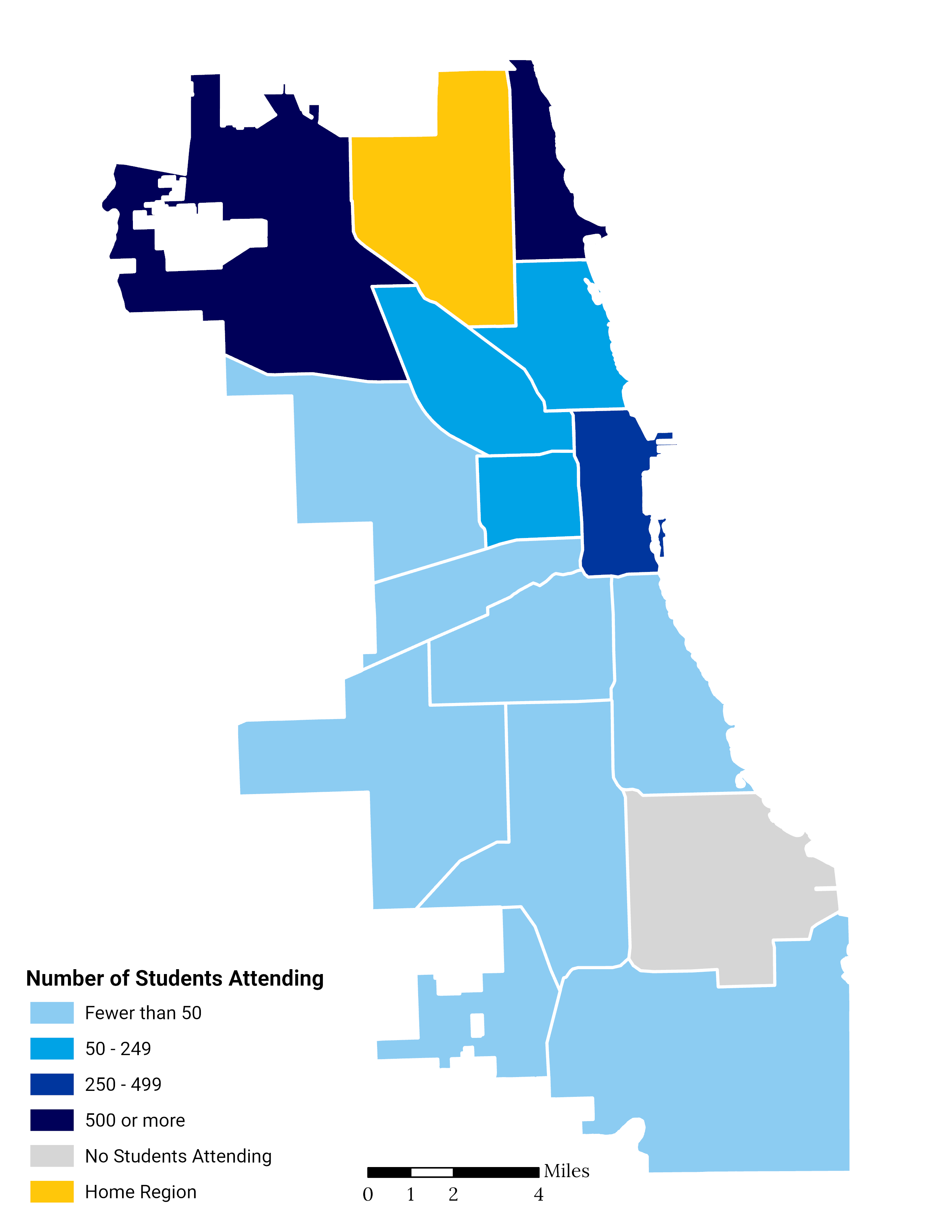 Northwest Side High School Choice Footprint Map