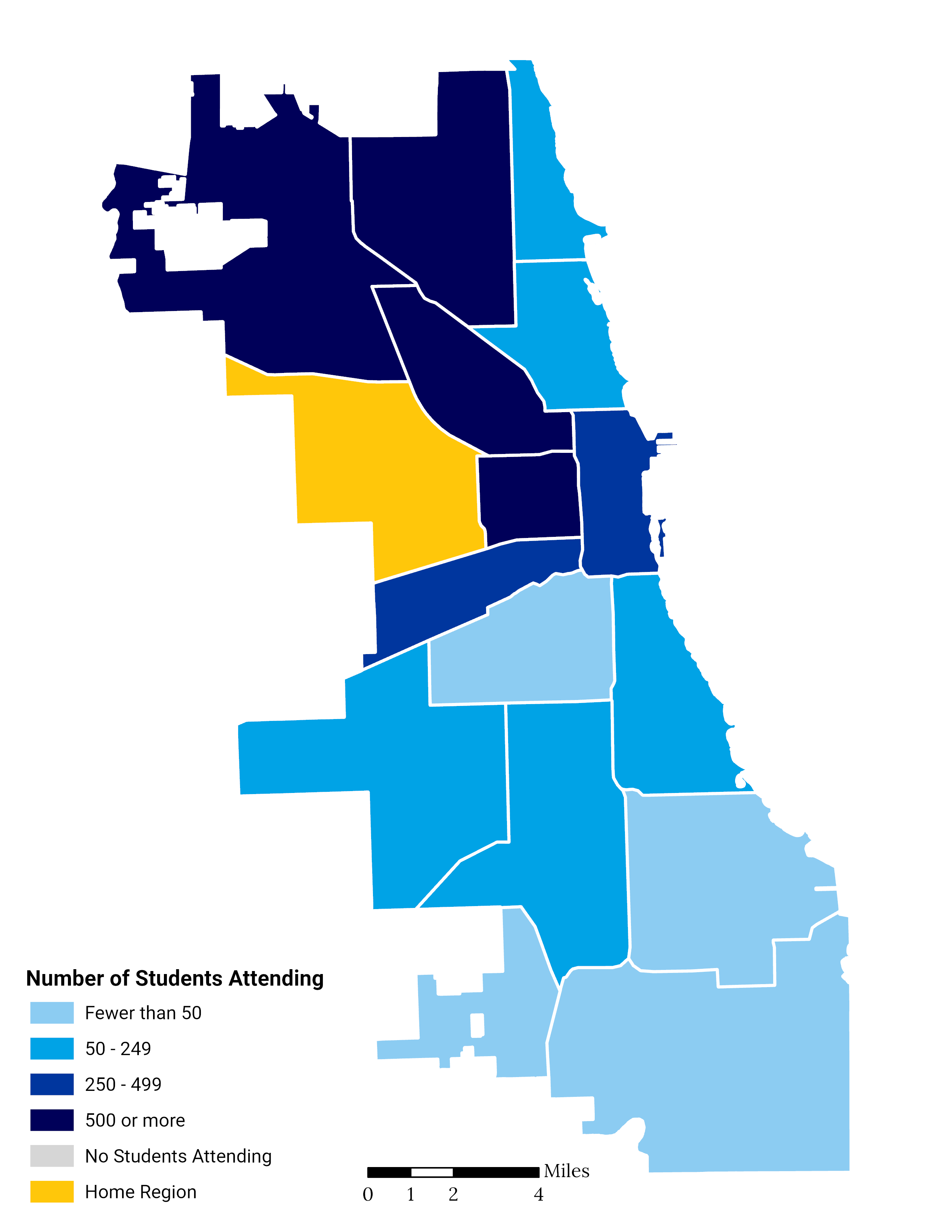 High School Choice Footprint Map West Side