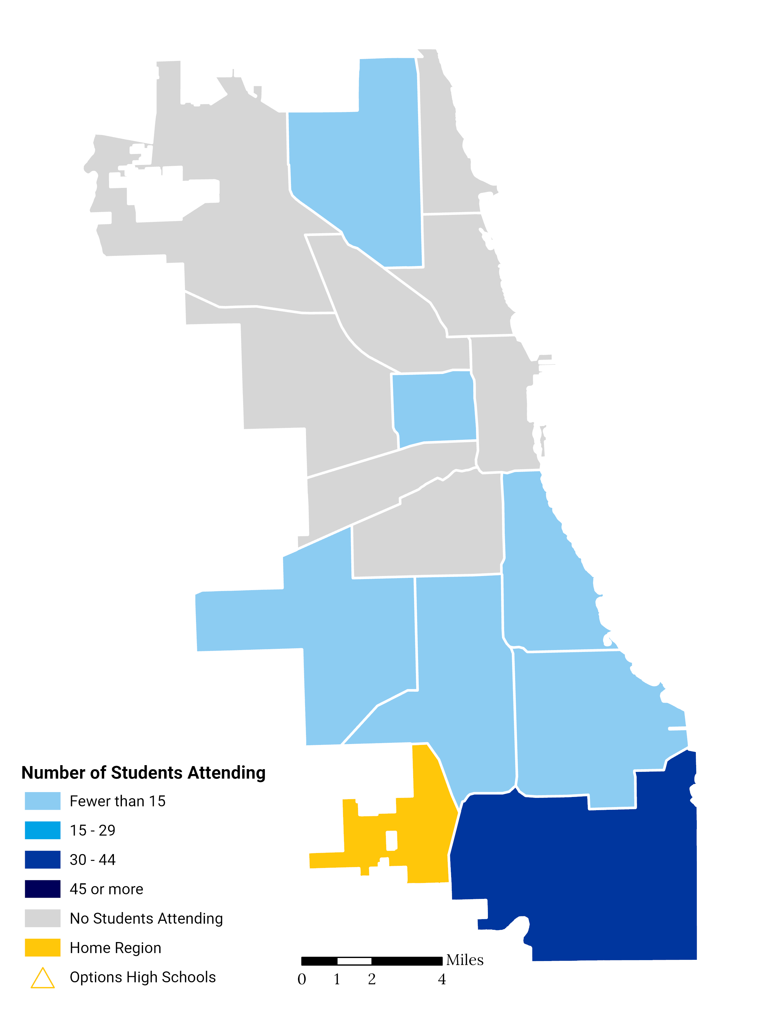 Options HS Choice Footprint Map Far Southwest Side