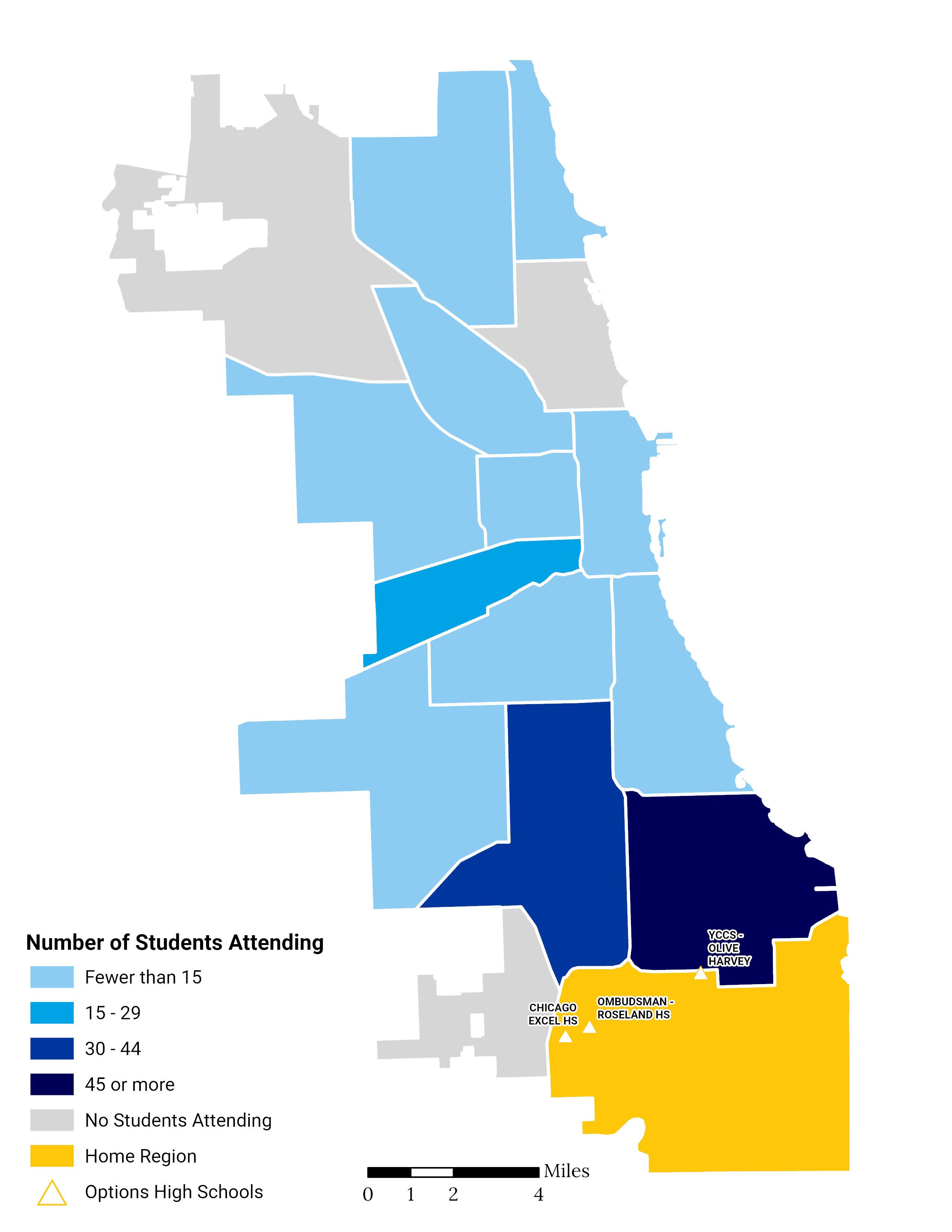 Options HS Greater Calumet Choice Footprint Map