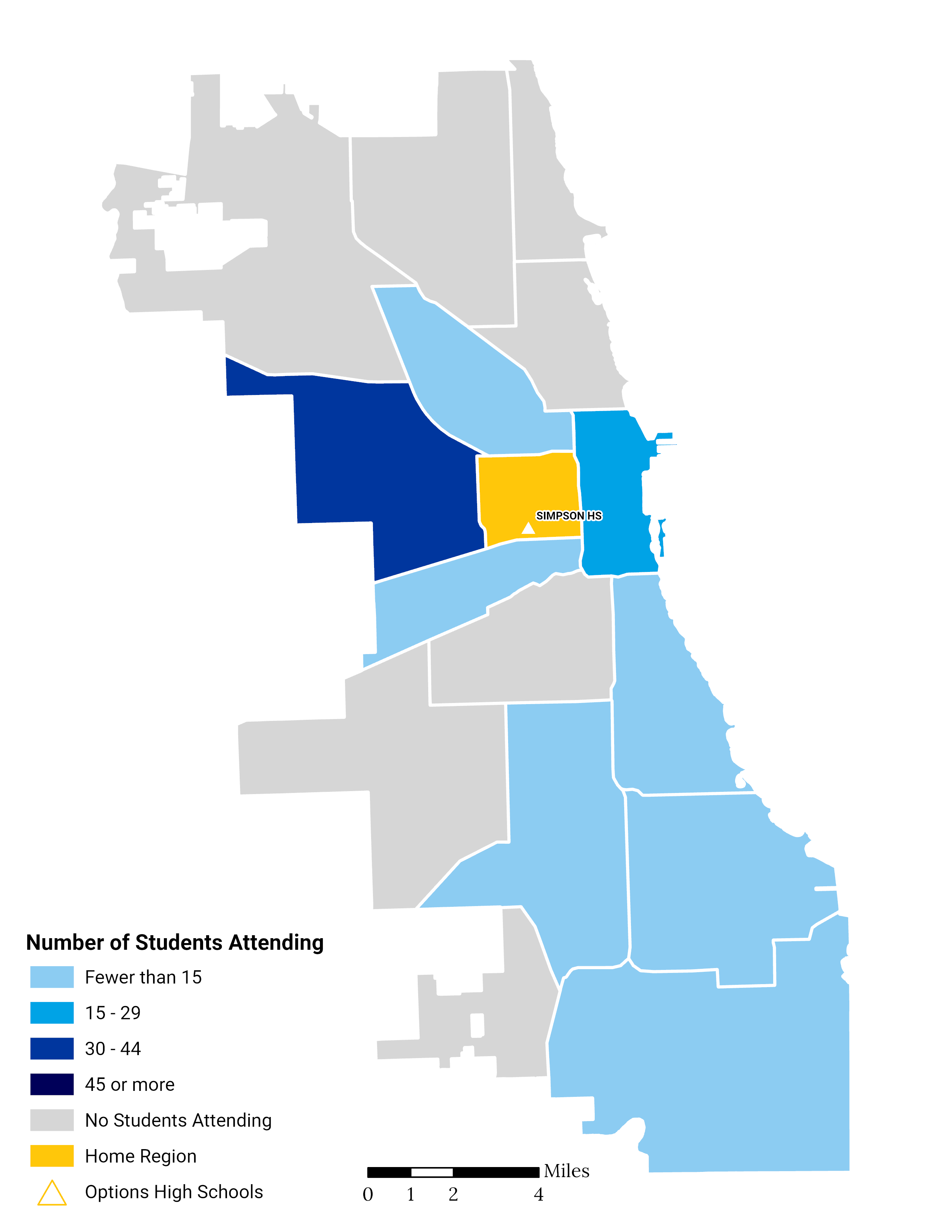 Near West Side Options HS Choice Footprint Map