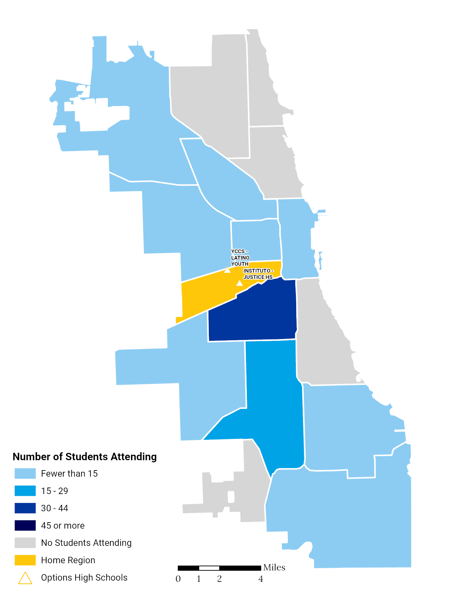 Options HS Choice Footprint Map of Pilsen Little Village