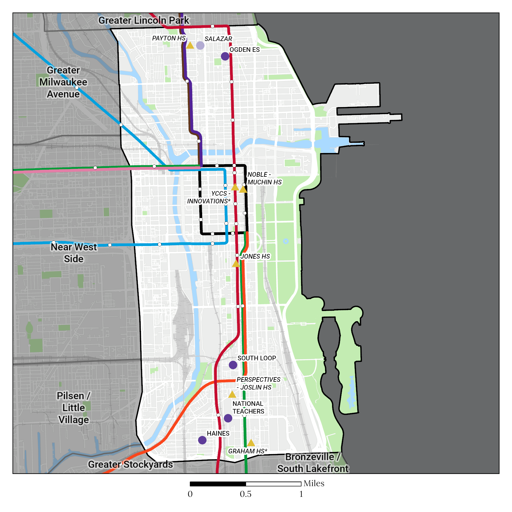 Central Area region map