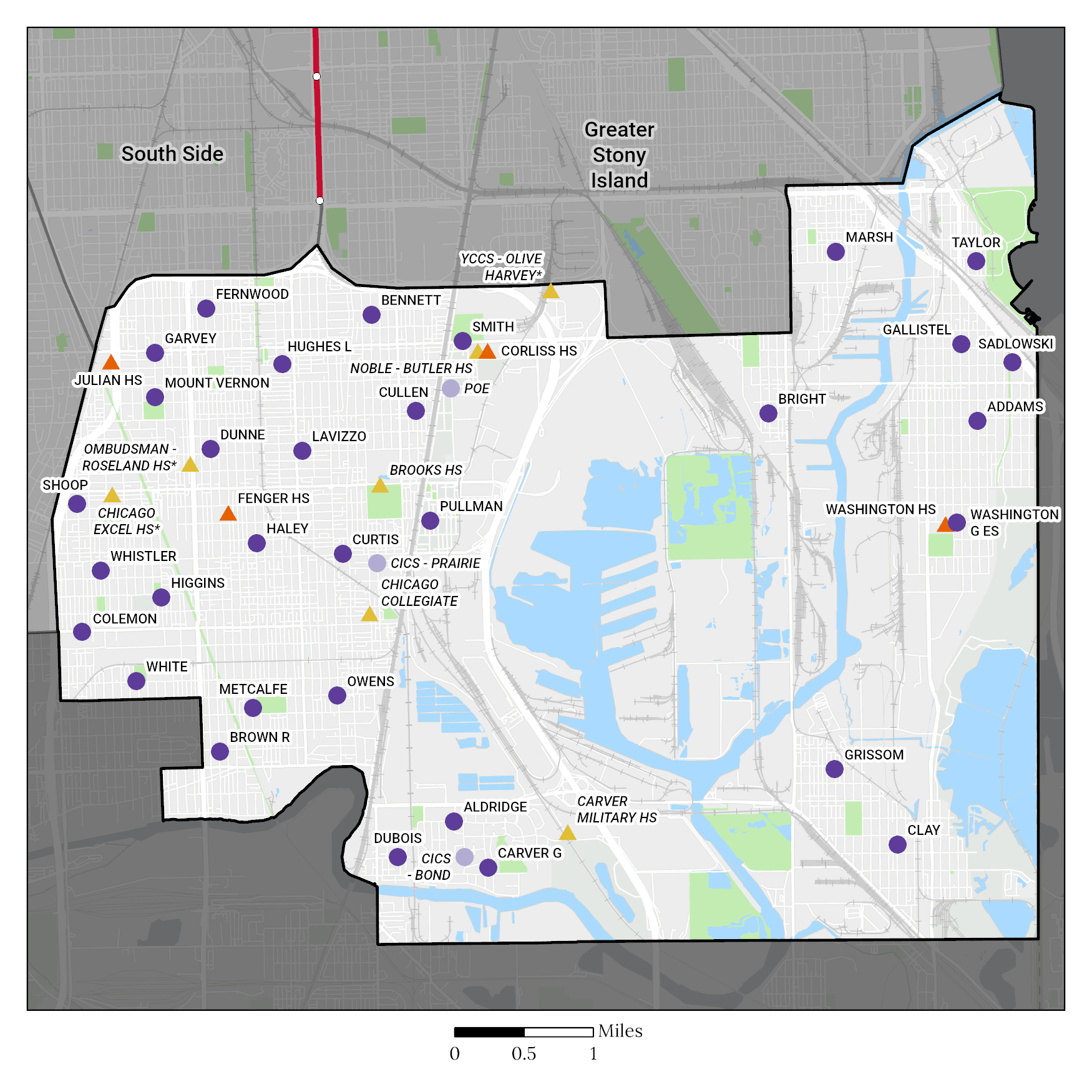Greater Calumet region map