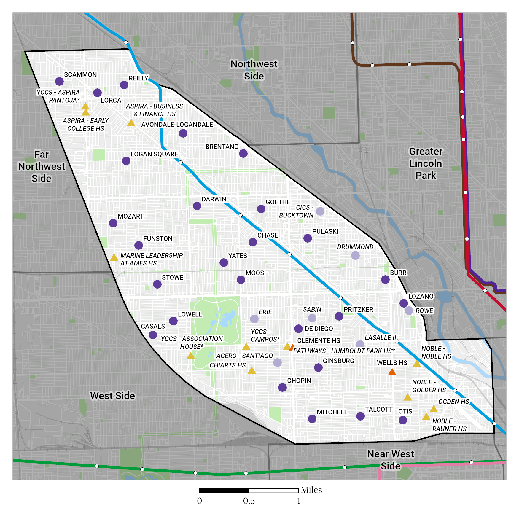 Greater Milwaukee Avenue Region Map
