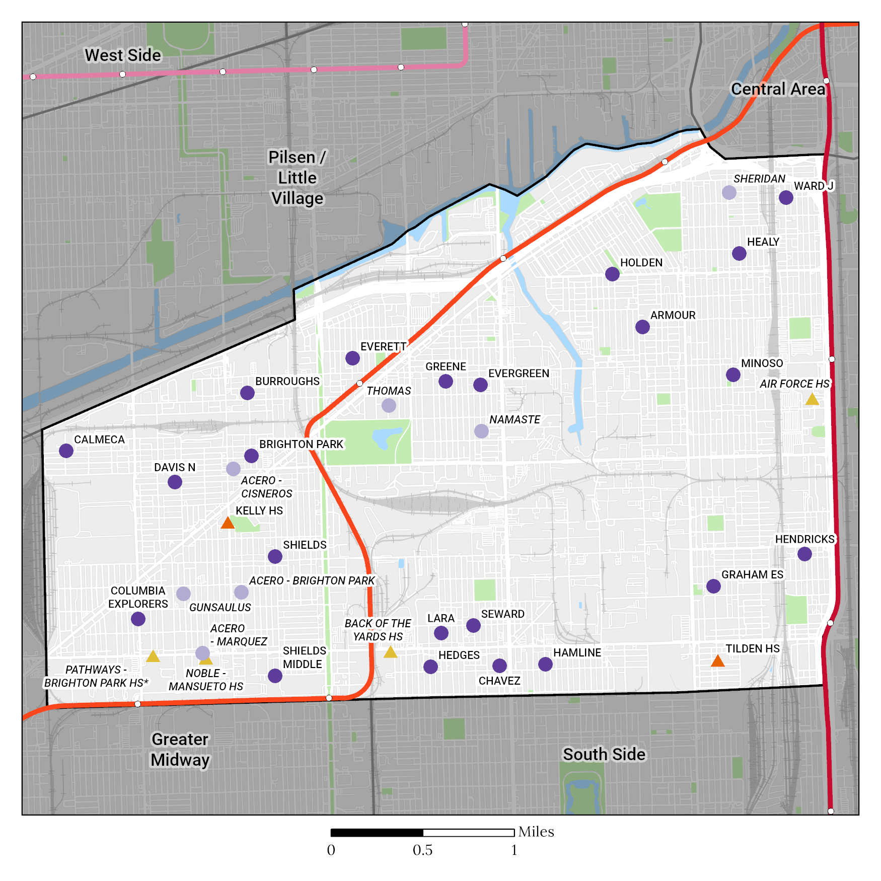 Region Map of Greater Stockyards