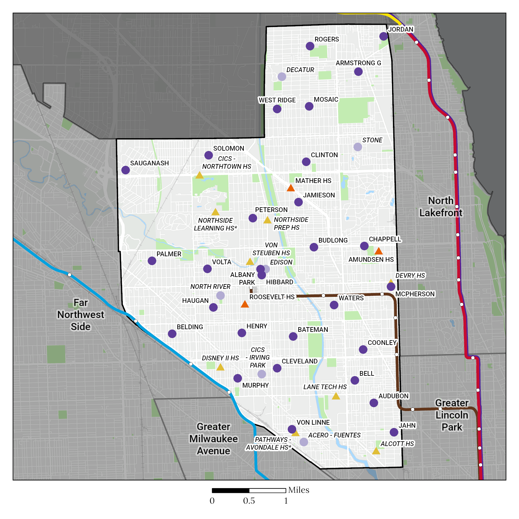 Region Map Northwest Side