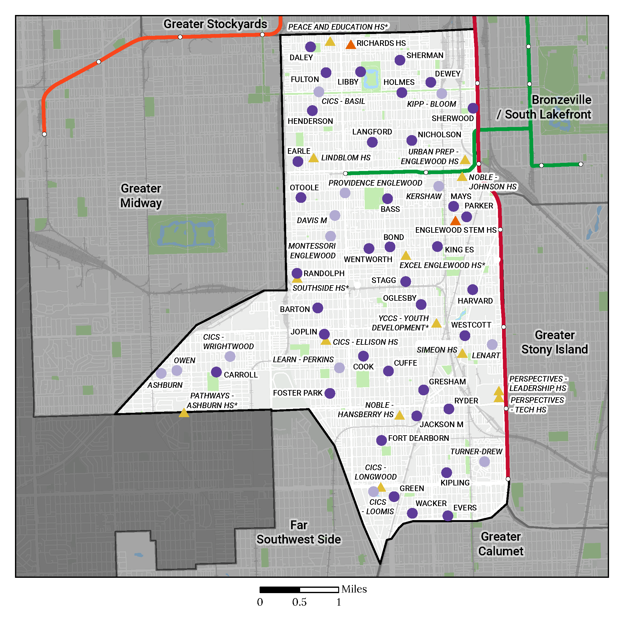 South Side Region Map
