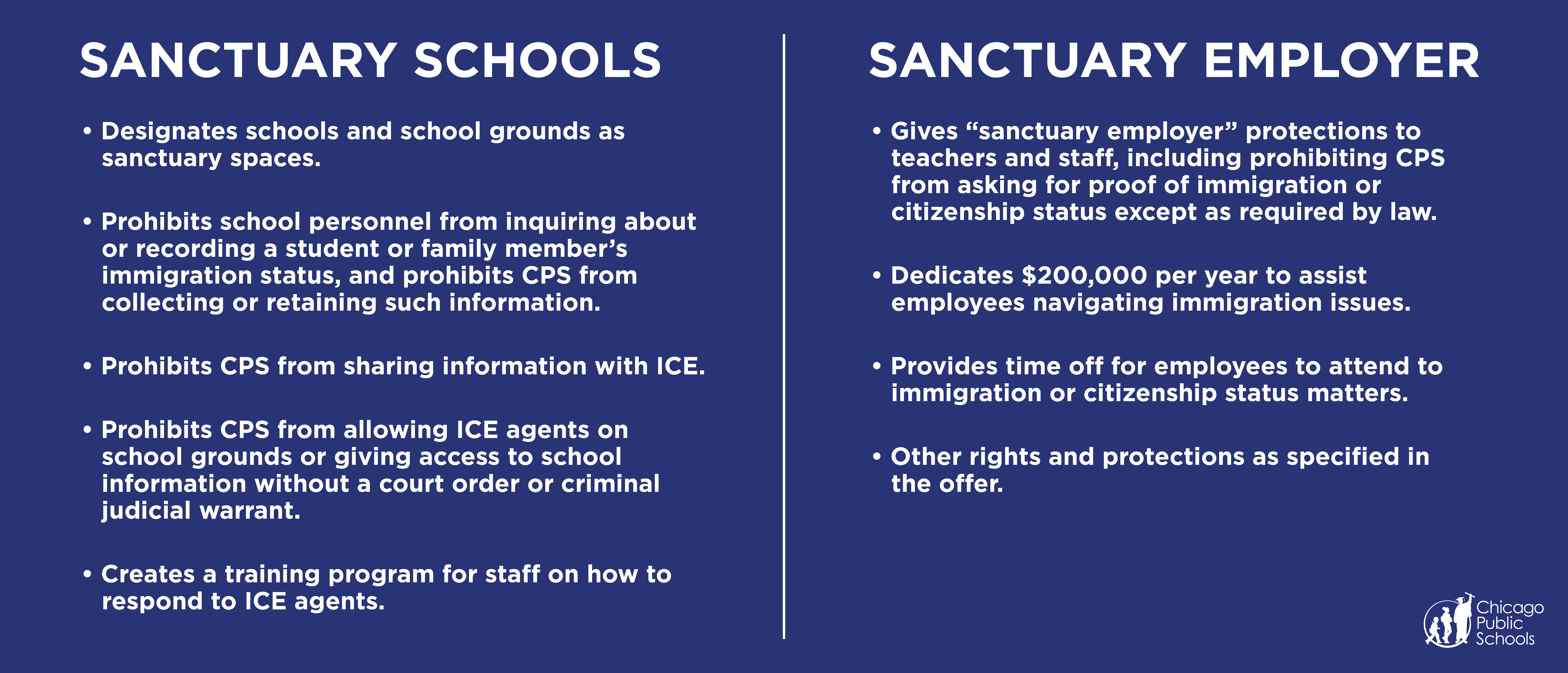 Sanctuary schools and sanctuary employer