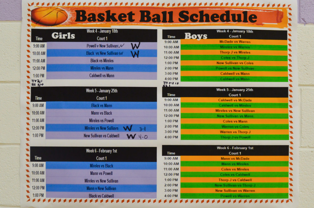 Basketball Schedule