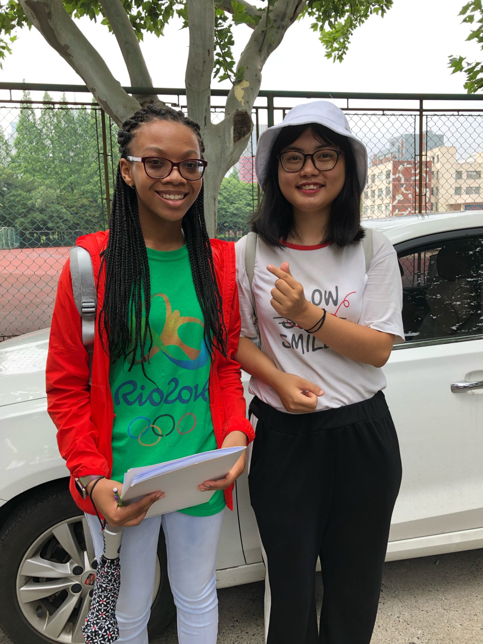 Ciarah with a female friend smiling 