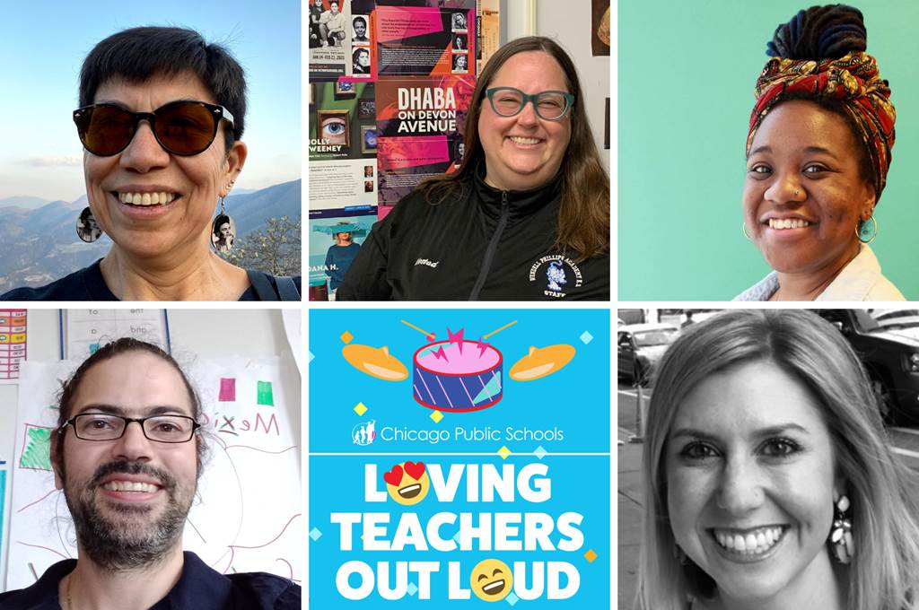 Five teacher in a grid