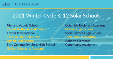 2021 Winter Cycle k-12 Solar Schools