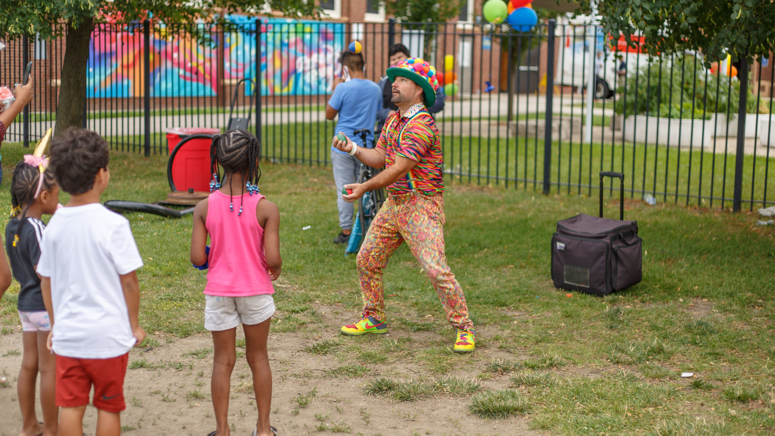 A man juggling