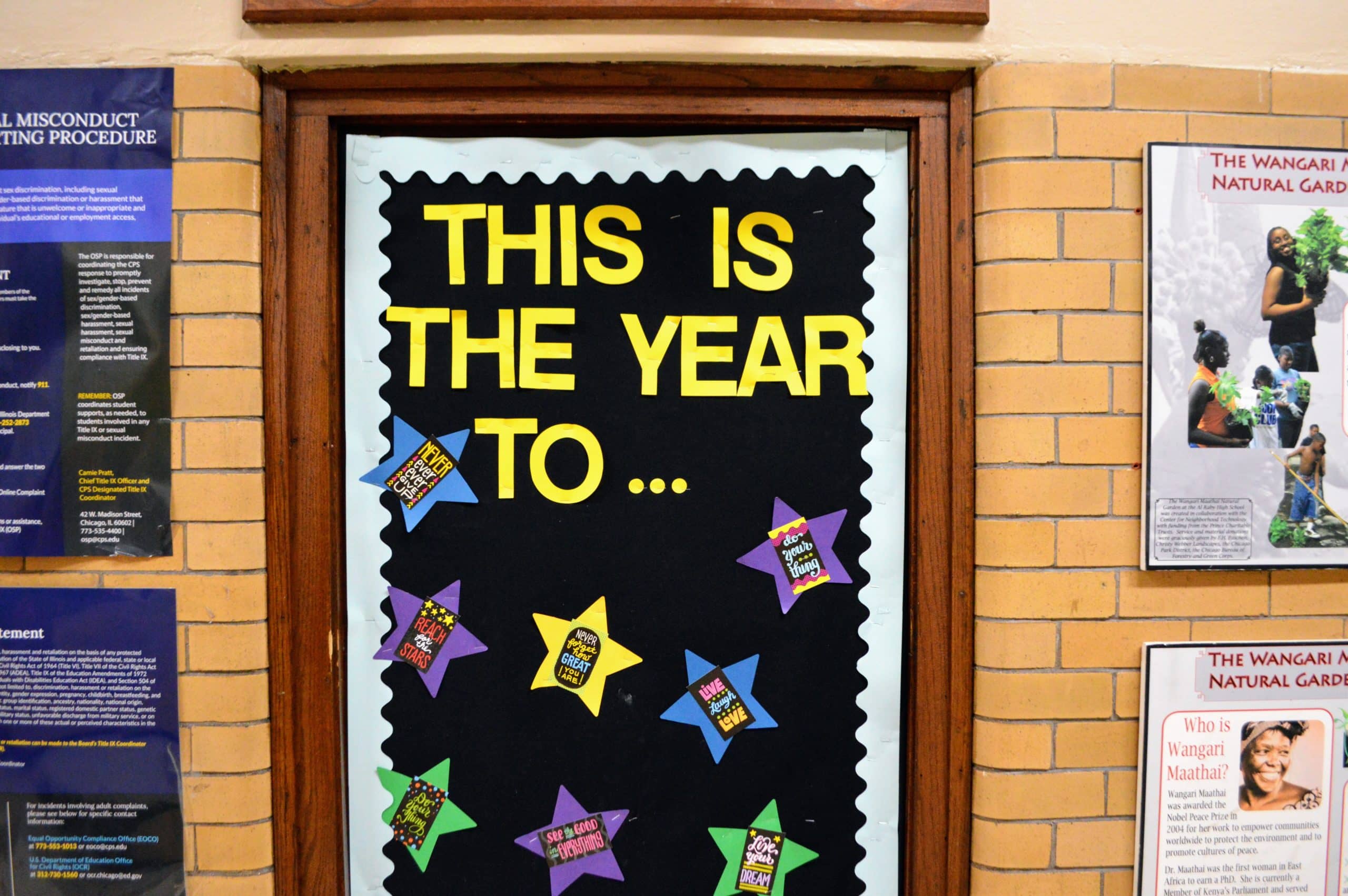 image of school bulletin board