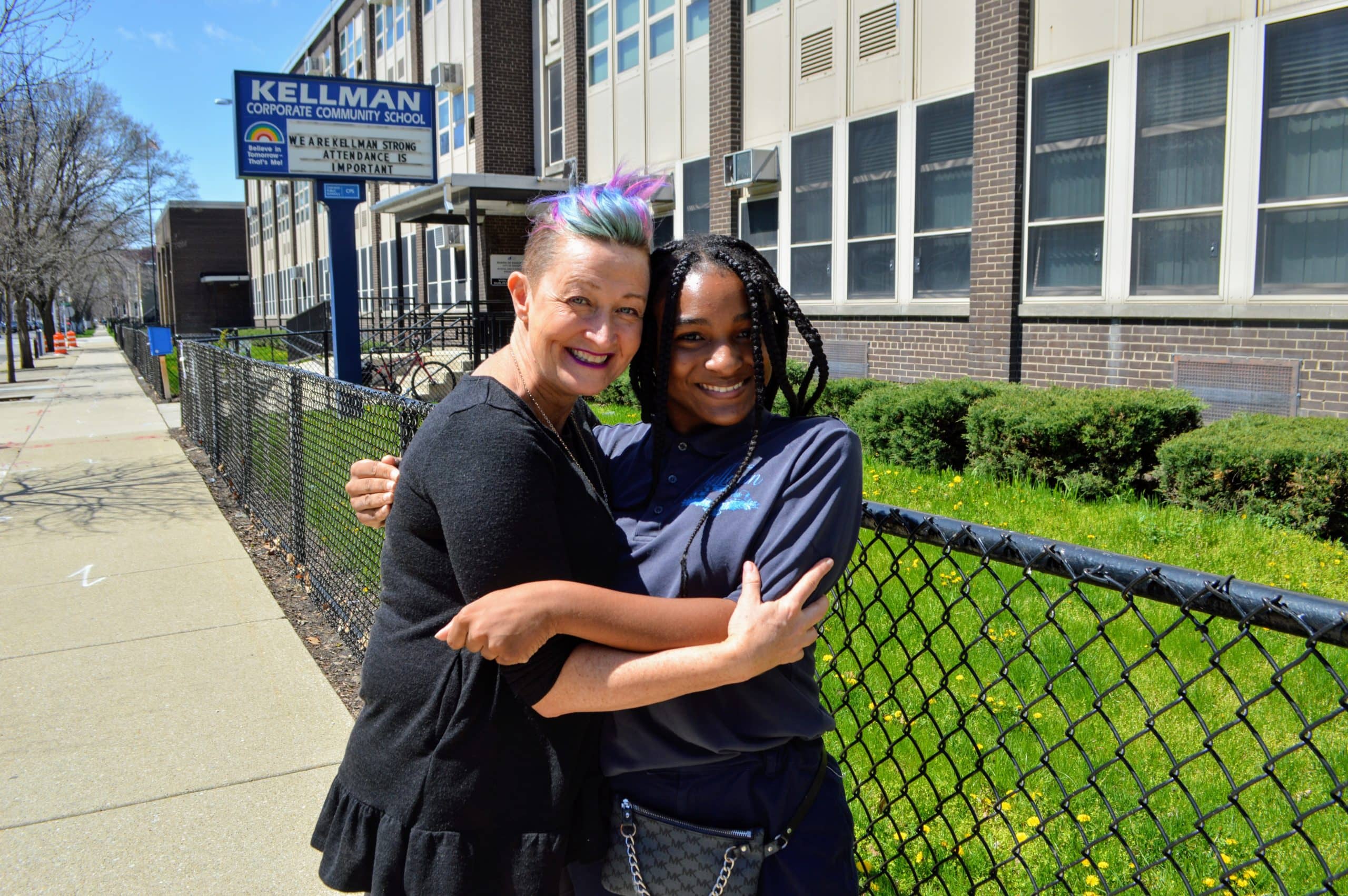 Christin with Ms. Brighid, my school’s restorative justice coordinator