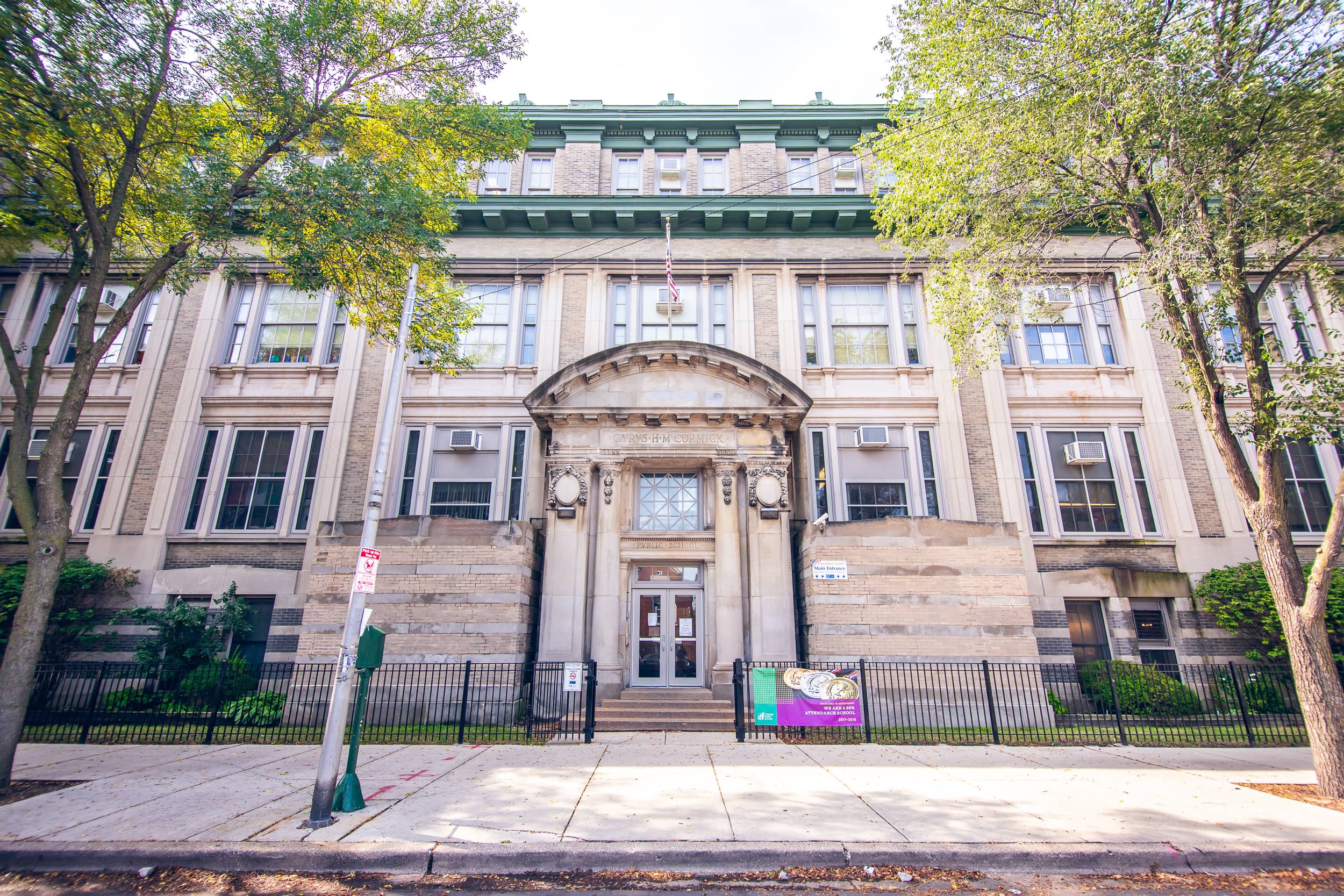 image of front of school building