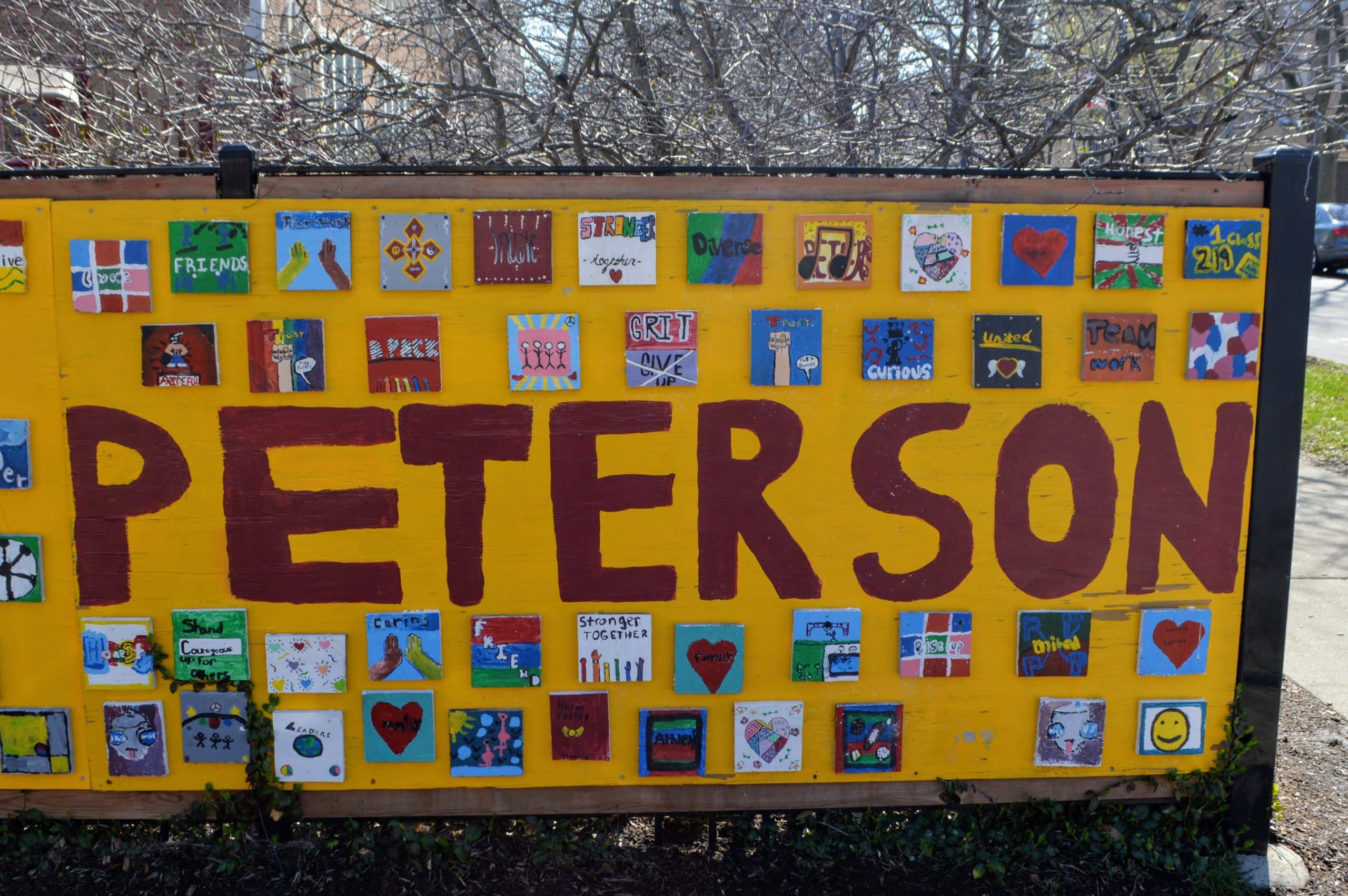 Peterson school sign