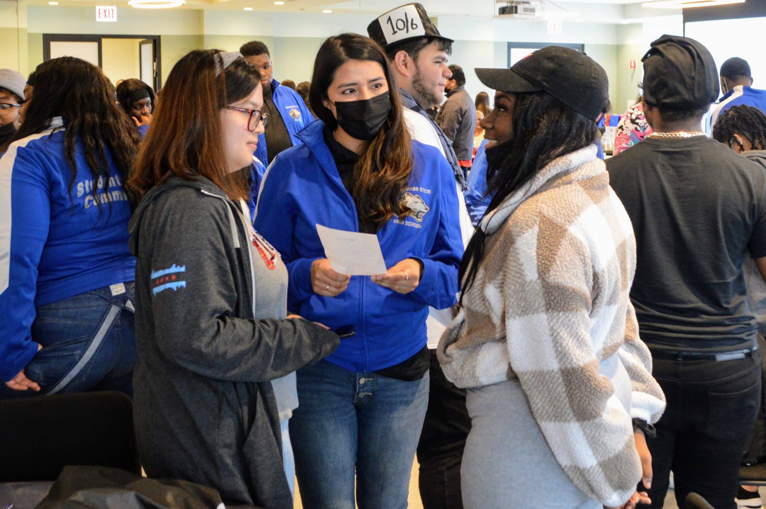 Students were encouraged to spend time meeting someone new