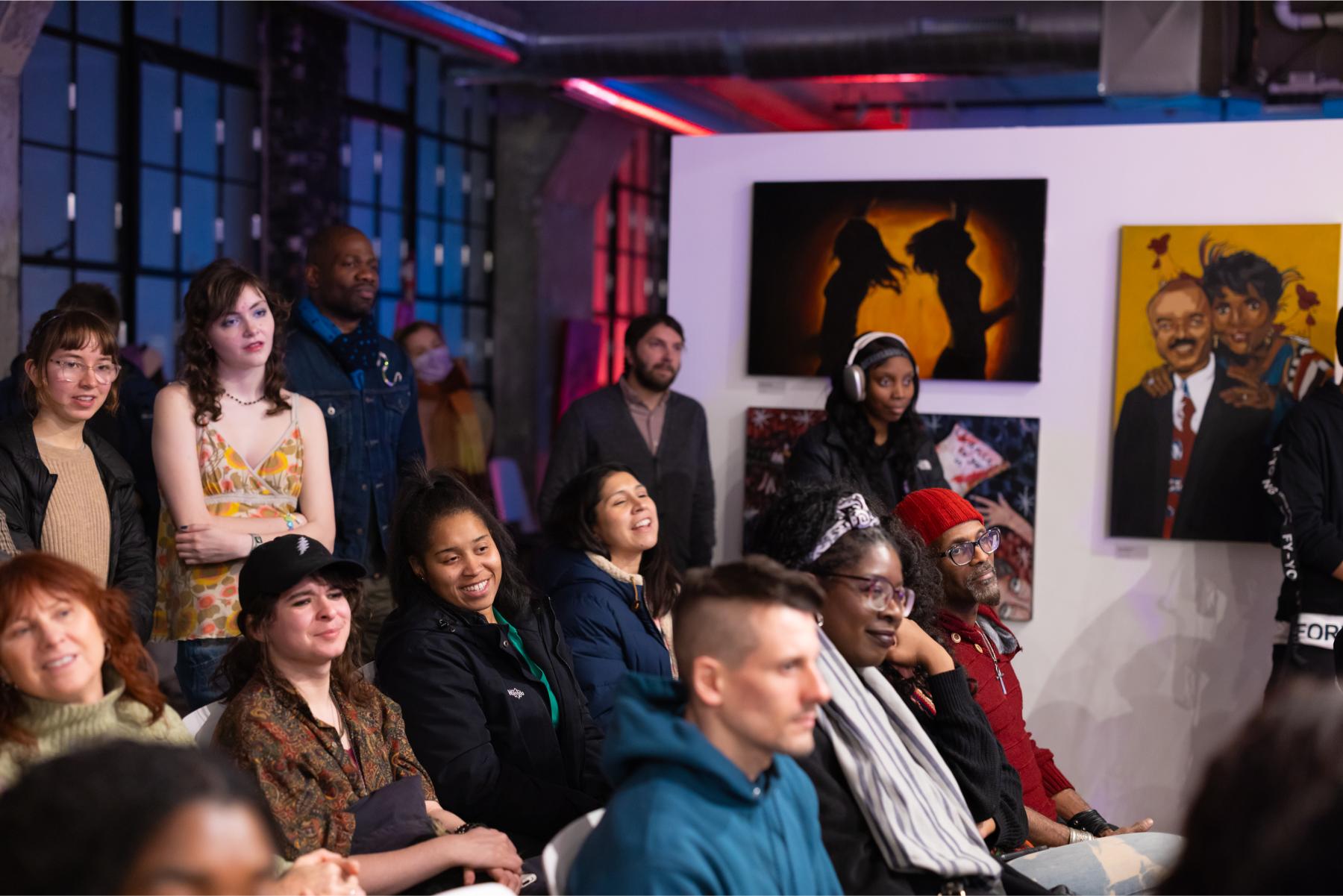 audience watching show