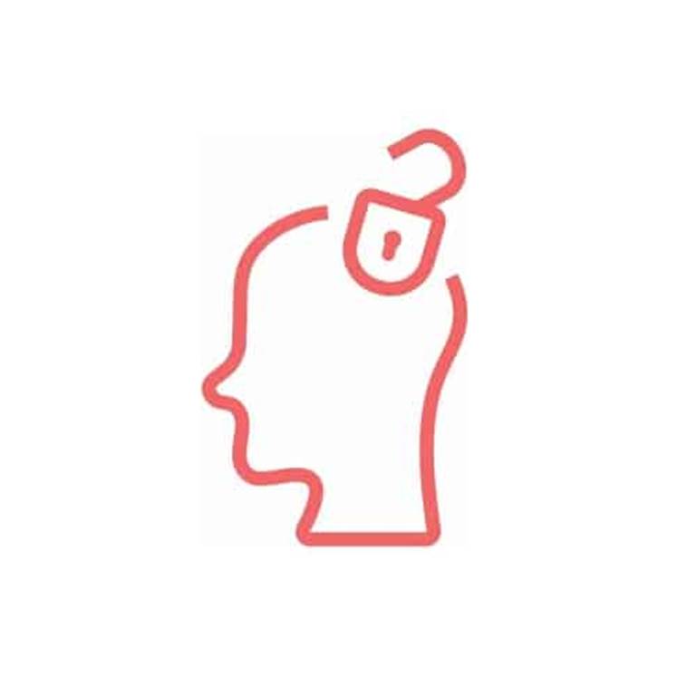 Unlocked mind icon