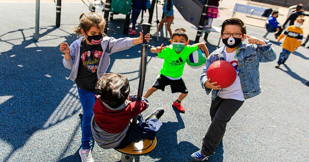 Group of kids playing