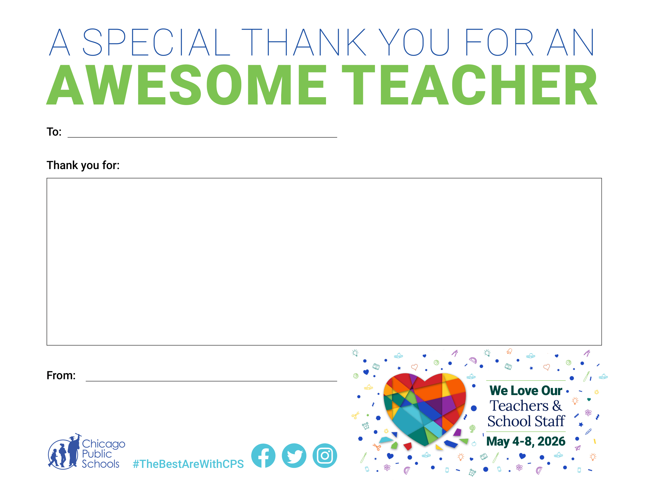 awesome teacher card